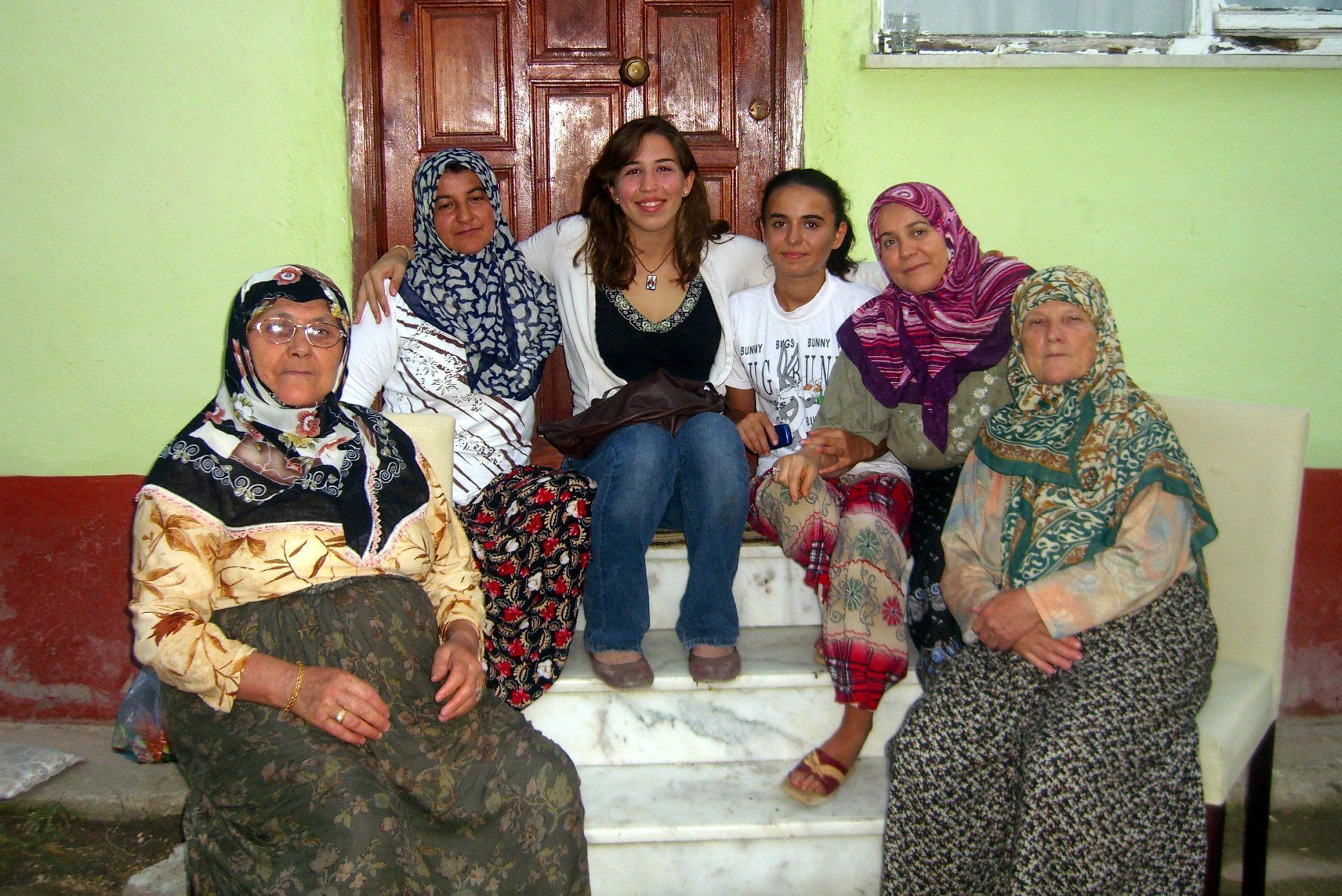 Author and Villagers in Turkey