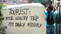 Anti-tourism sign