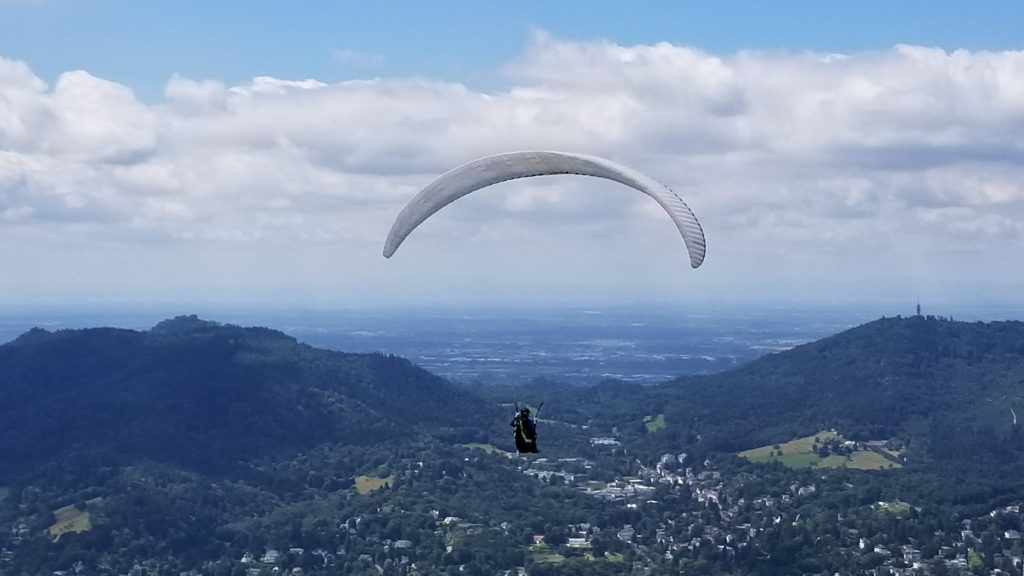 Paragliding over Baden-Baden and the surrounding Black Forest