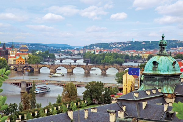 Prague Castle is one of the port excursions on a Uniworld river cruise. Photo c. Uniworld