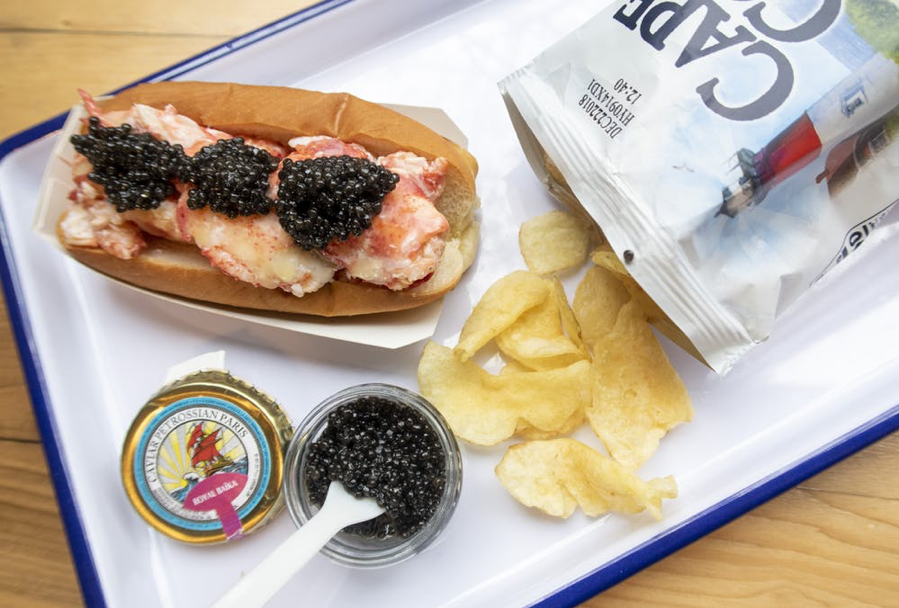 Luke's Lobster Roll with Petrossian Caviar