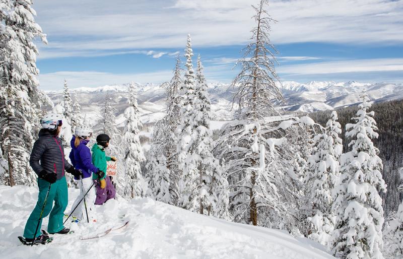 Vail Resorts on a blue sky day makes it all worthwhile; photo c. Hostelworld.