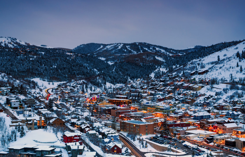 The chic Western style mountain town of Park City, Utah