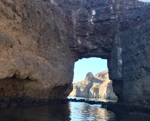 Rock formation in Danzante Bay, Baja California