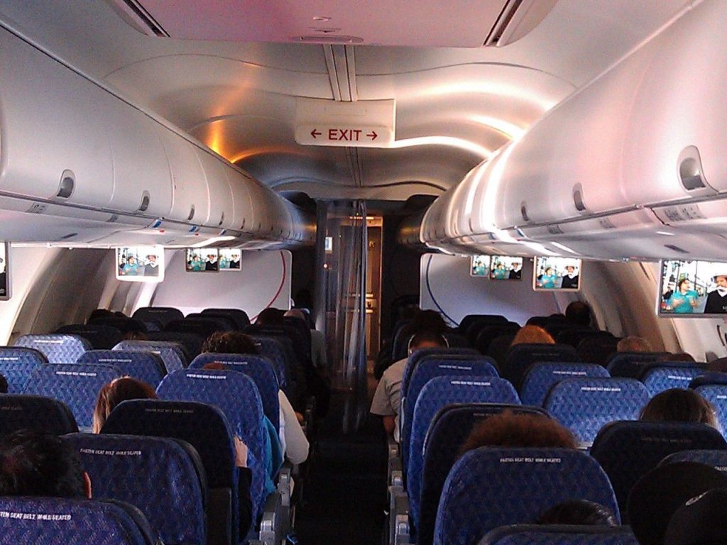 Vrigin America plane cabin