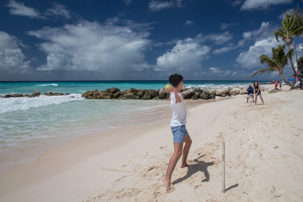 Learn to play cricket on the beach