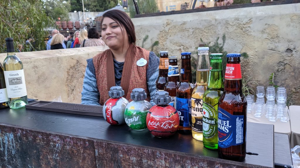 Aurebesh labels on Coca-Cola products sold on Batuu.