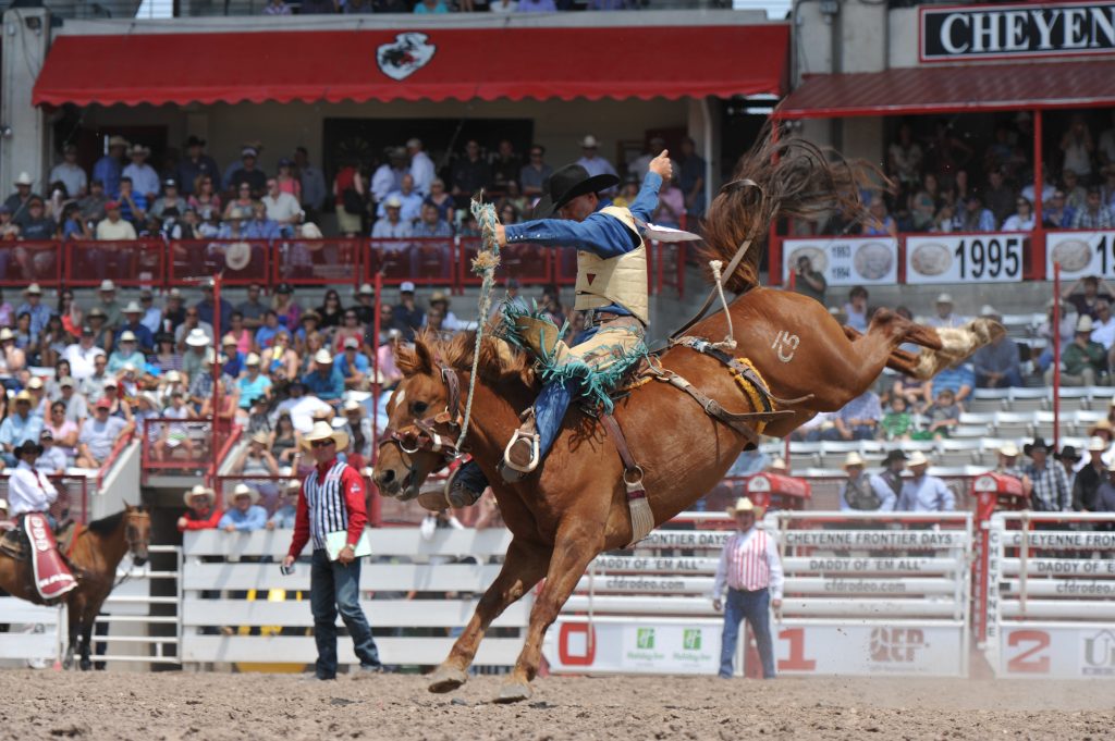 Rodeo action is non-stop. Photo by Bree Anderson, c.Cheyenne Frontier Days.