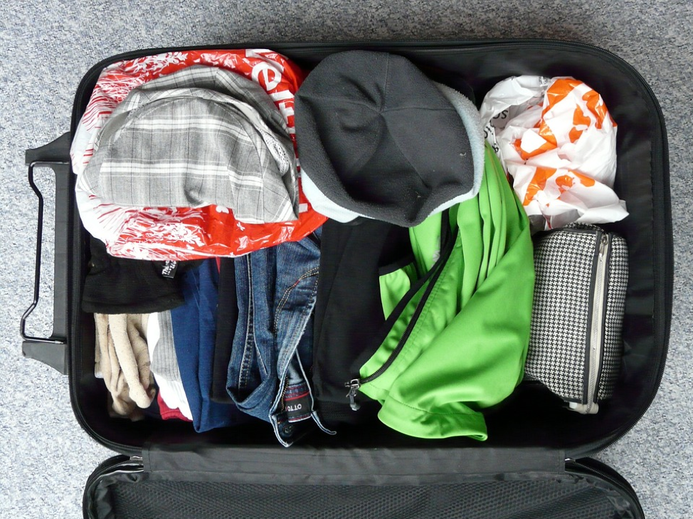 organized suitcase