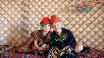 Boys in Uzbekistan dress.