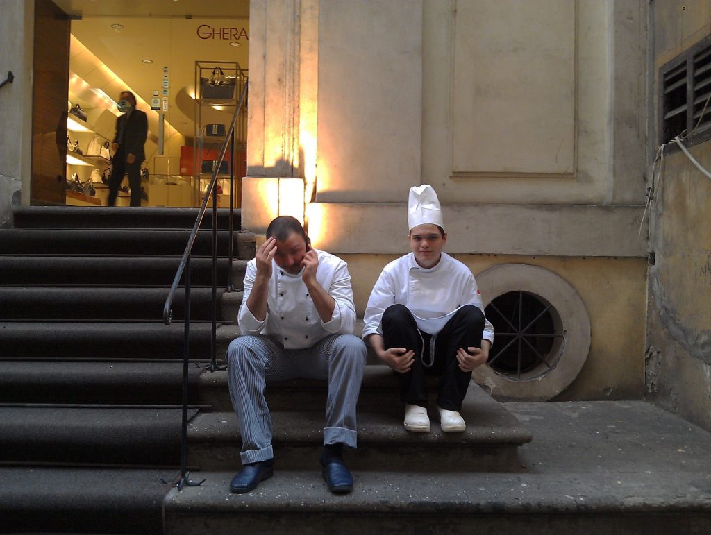 Chefs taking a break