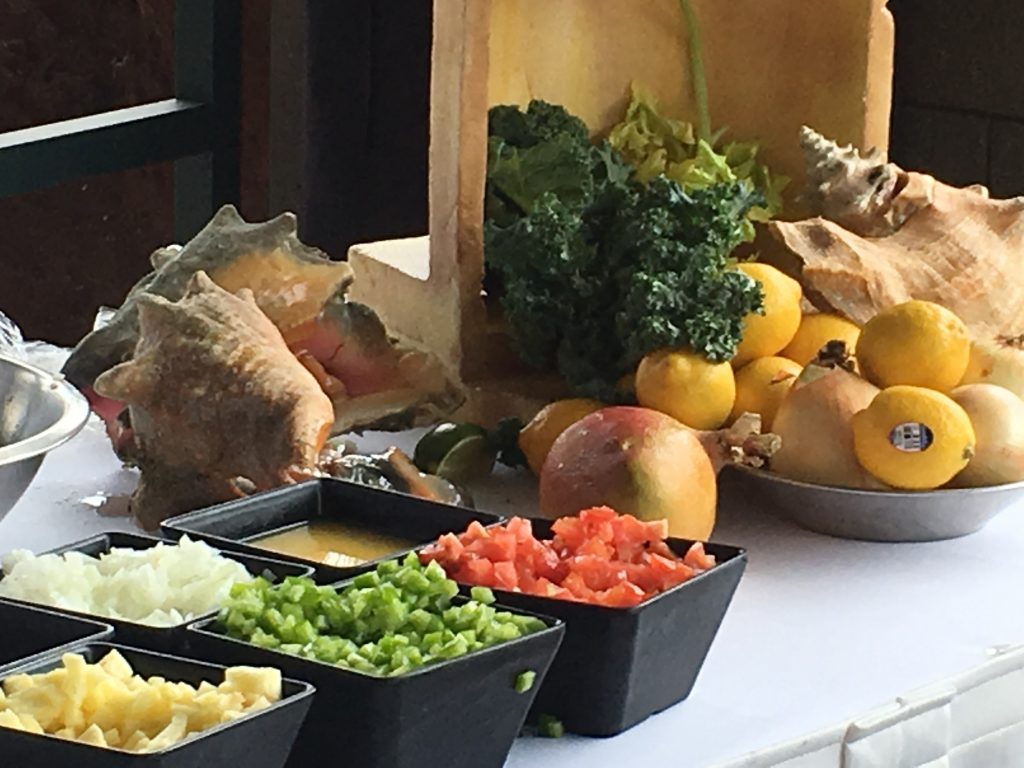 Fresh conch salad bar