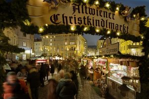 Christkindlmarket takes over Vienna's Old Town during the holiday season.