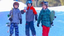 Elk Mountain Pennsylvania, boys in the snow with ski gear