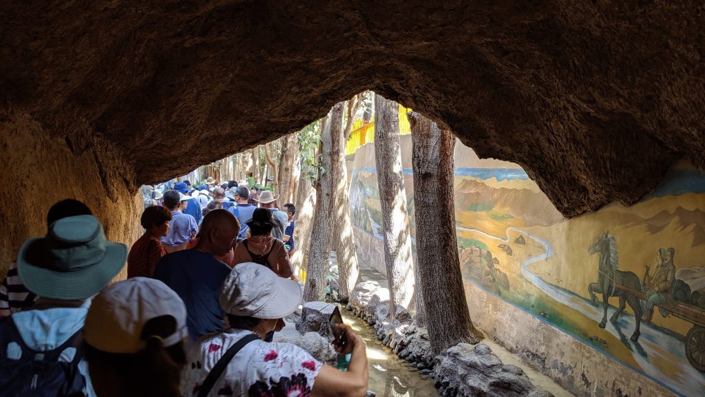 Karez well system is a tourist attraction in Turpan