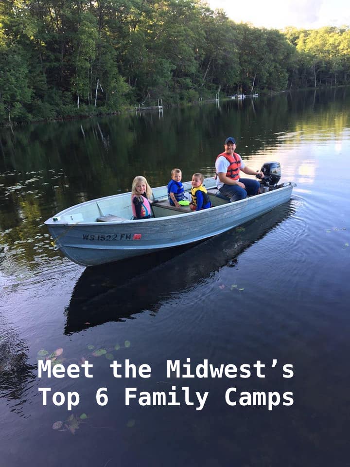 Family canoeing at Camp Nawakwa.