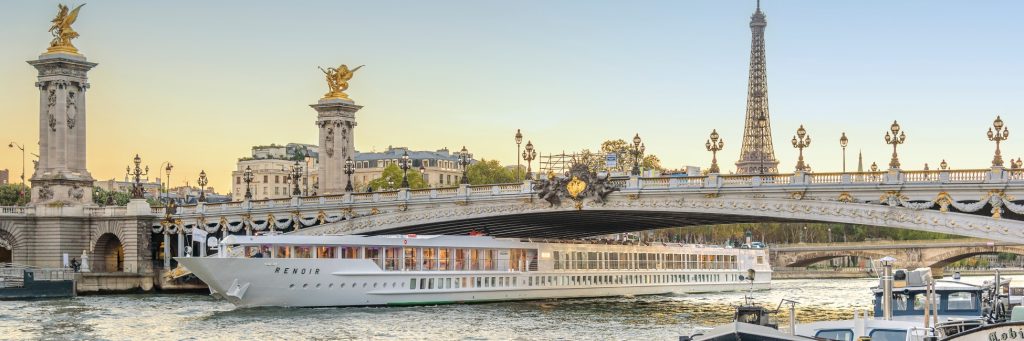 River cruiser Renoir on the Seine River, Paris.
