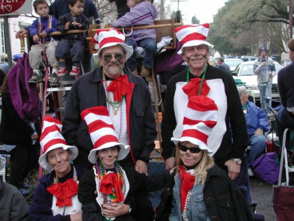 Cat in the Hat costumes at Mardi Gras in New Orleans