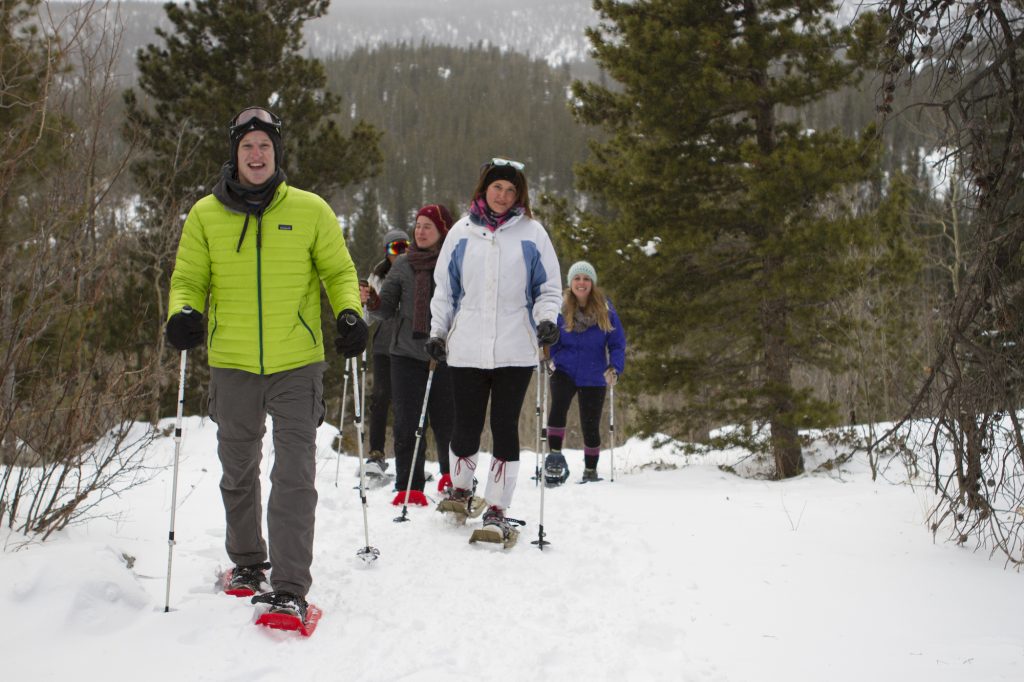 snowshoeing in Rocky Mountains National Park