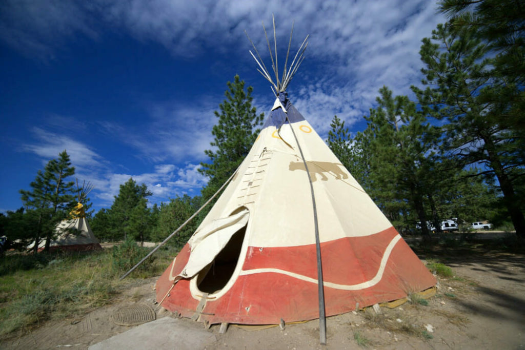 Camping teepee at Ruby's Inn in Utah