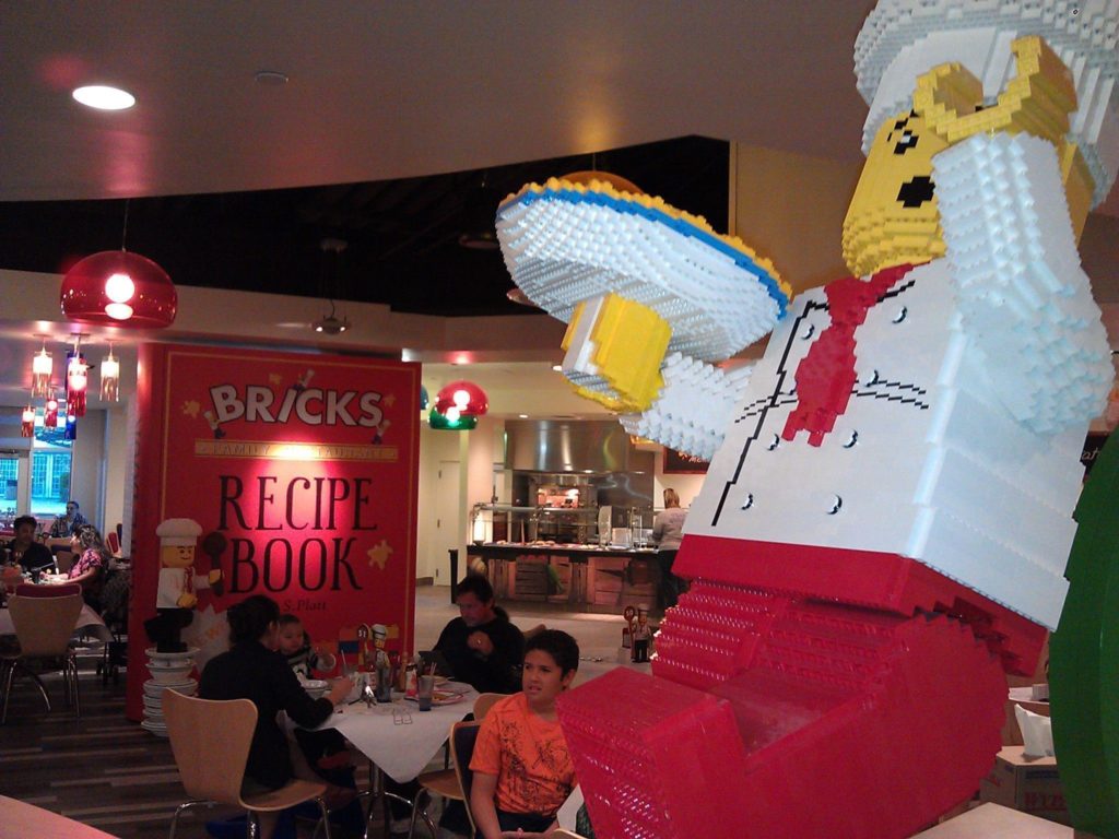 Bricks buffet restaurant at Legoland California Hotel