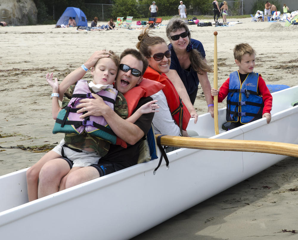 Canoe outing with special needs children from Shared Adventures, California