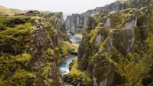 North American and Eurasian Tectonic plates meet at TÞingvellir National Park