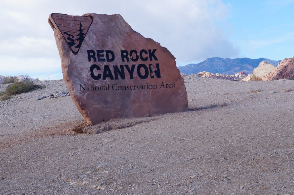 Entry market to Red Rock Canyon National Conservation Area