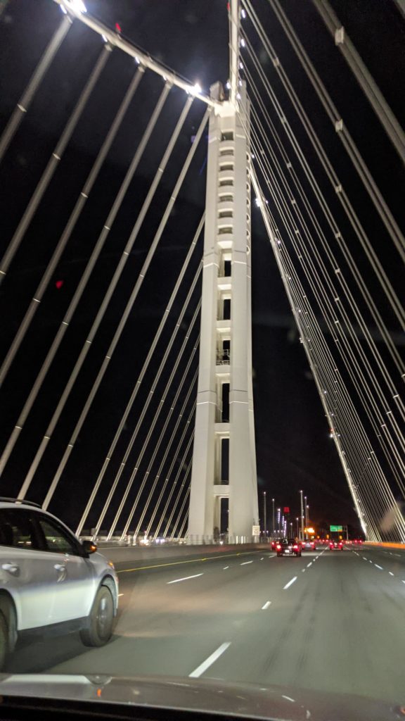 The Oakland Bay Bridge on I-80.