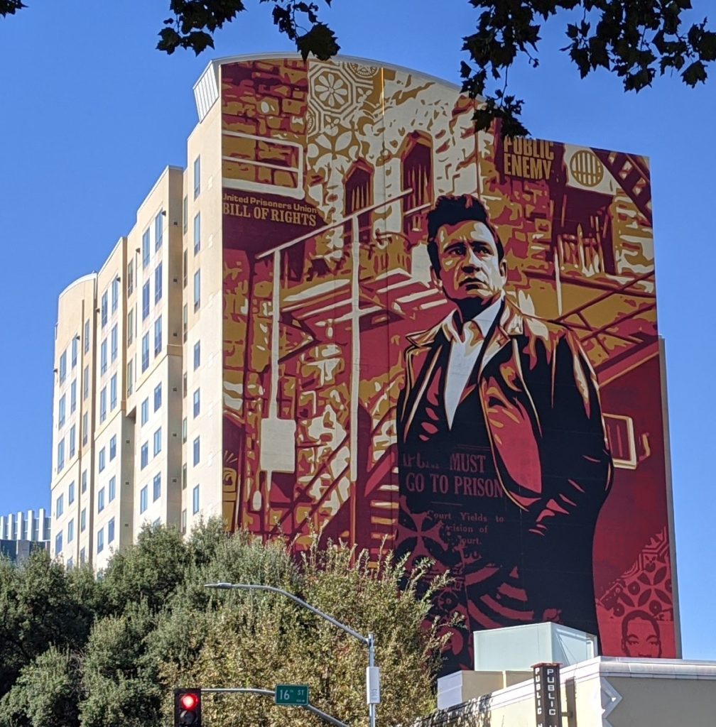 Johnny Cash mural at 16th Street in Sacramento