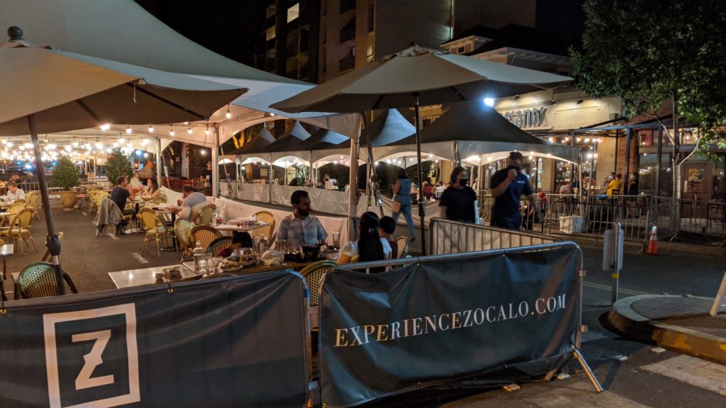 Zocalo restaurant outdoor dining.