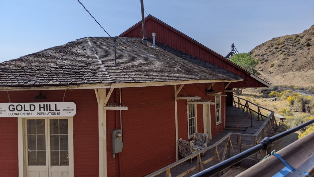 Goldhill Railroad Station in Virginia City, Nevada