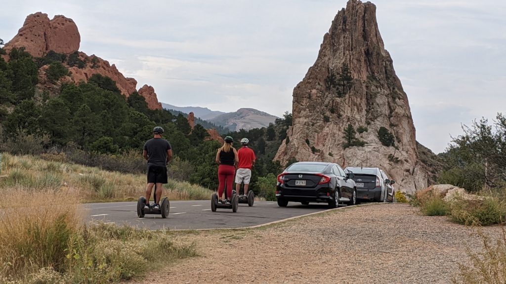 Segway tour to Gateway Rock at Garden of the Gods Park and National Monument.