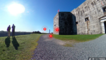 Screen of virtual tour of Fort Knox in Maine.