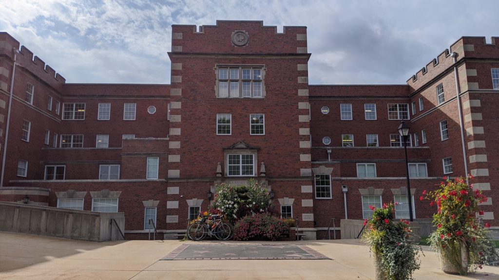 The Stephens College administration building in Columbia, Missouri.