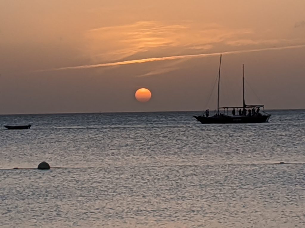 An Aruba sunset from the California Lighthouse on the north coast.