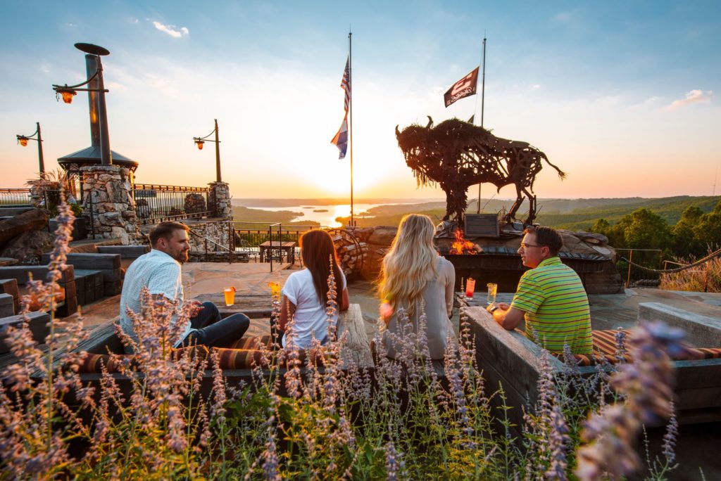 Scenic view over the Ozarks from Buffalo Bar at the Big Cedar Lodge in Branson.