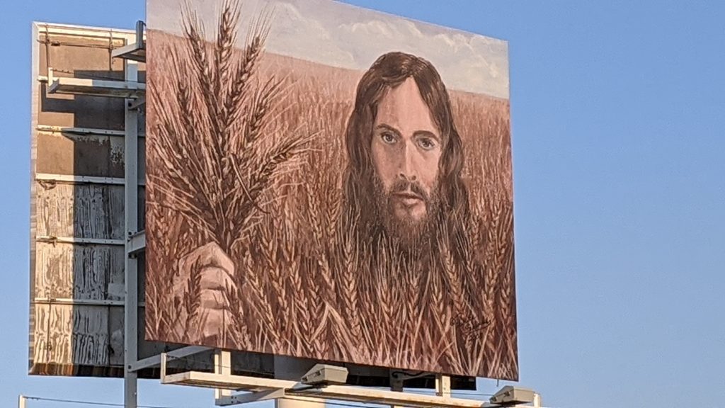 What Jesus billboard in Colby, Kansas.