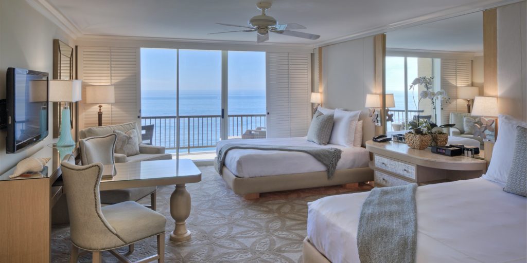 hotel room at Surf & Sand Resort in Laguna Beach, California