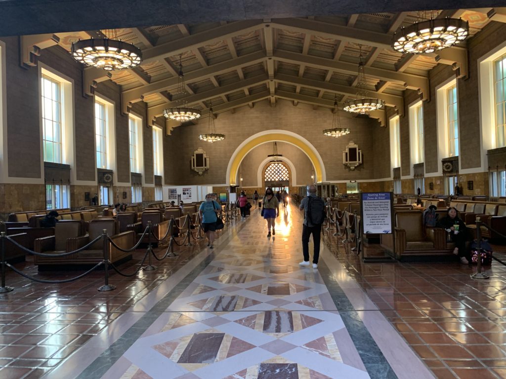 Los Angeles Union Station is a true transportation center.