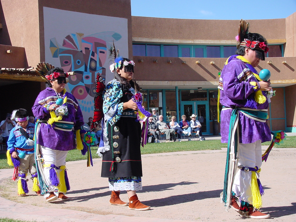 Zuni tribe performs traditional ritual outside the Indian Pueblo Cultural Center, Albuqerque. Photo by Travis Suazo for Visit Albuquerque.