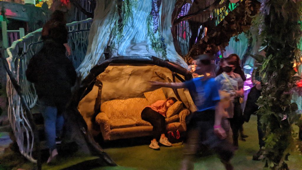 Visitors at Meow Wolf, the interactive art installation that's a must-do if you're in Santa Fe with kids.