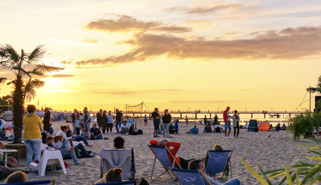 The Baltic Sea coastal resort of Warnemunde, outside Rostock in Eastern Germany. Photo c. Rostock Tourism Office.