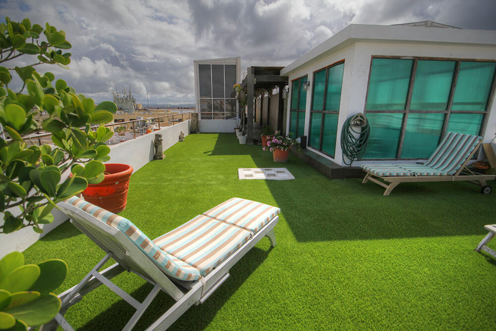 Rooftop lounge of the Hotel Casablanca in Old San Juan