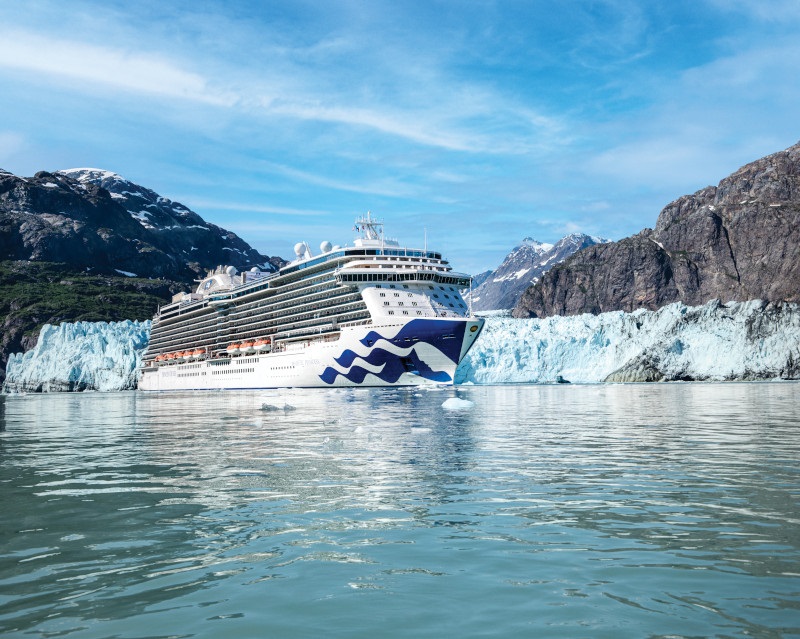 Majestic Princess sails through Glacier Bay Alaska