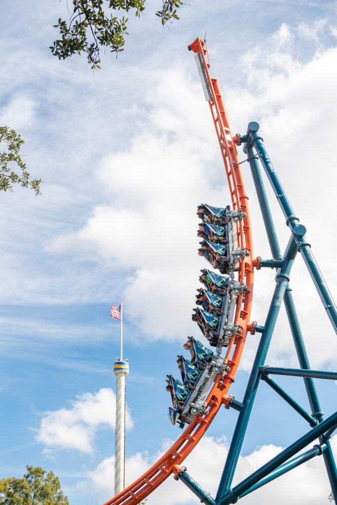 Icebreaker vertical coaster at SeaWorld.