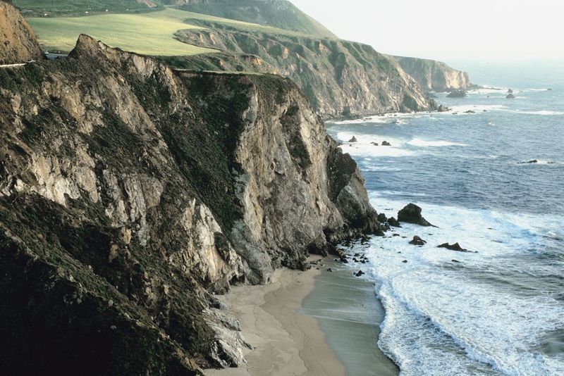 Aerial view of Big Sur along California's Pacific Coast Highway.