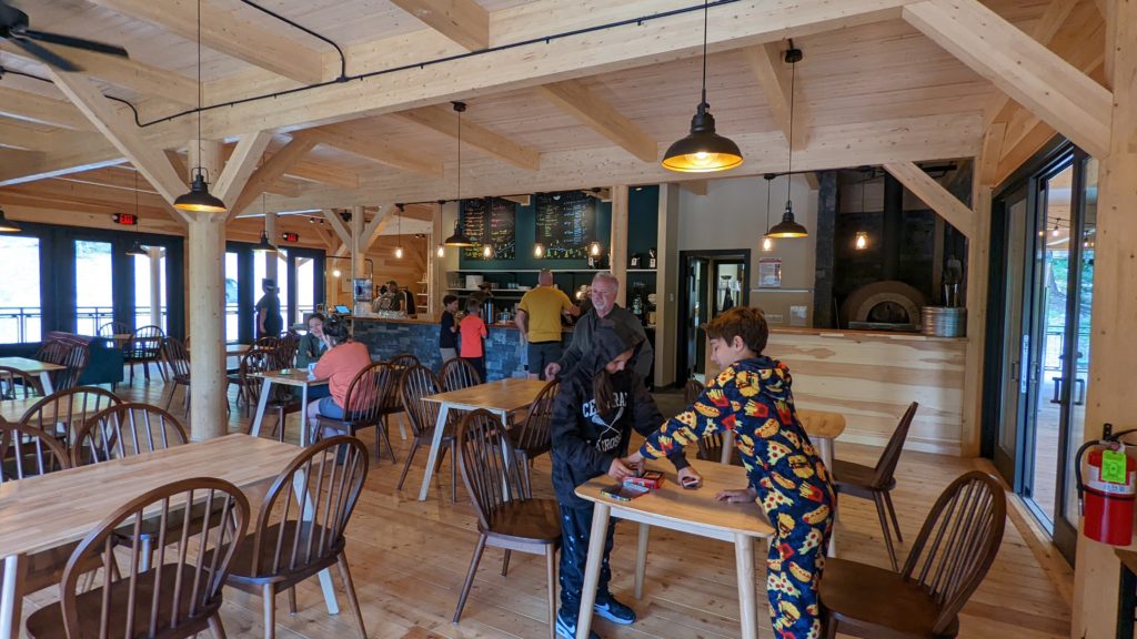 Huttopia Adirondacks bistro has snacks for all ages who enjoy hanging out in the central lodge