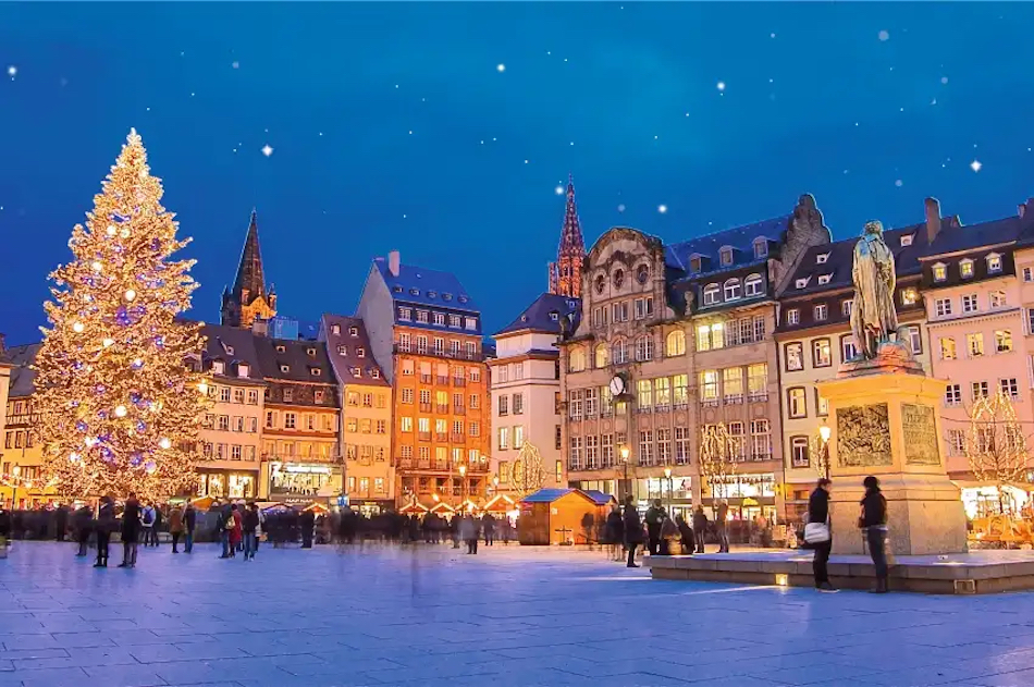 The Kleber Christmas Market in Colmar, Alsace, photo by Alexi Tauzin for Shutterstock.