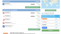 Flightroutes.com search results for all flights between Newark, NJ and Hong Kong Airports.